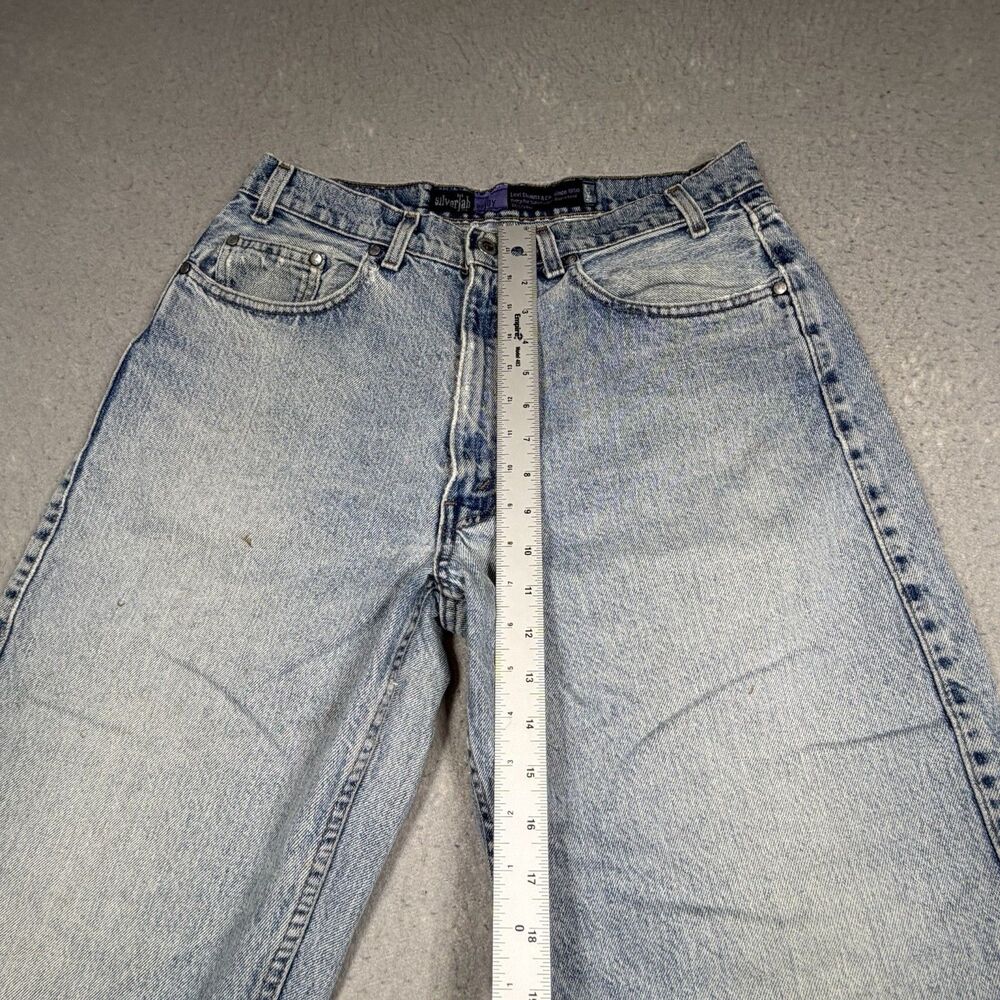 VTG 90s Levis SilverTab Jeans Mens Size 33 Baggy Fit Light Wash Denim Y2k - Picture 7 of 16